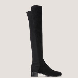 $850 Stuart Weitzman NEW Black Tall suede Heel Boots Reserve 7.5 Women 5050
